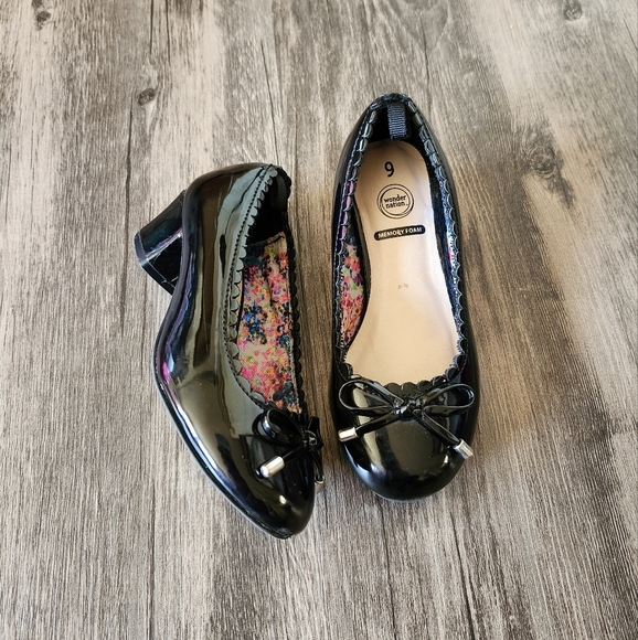 Wonder Nation Black Heeled Dress Up Shoes - Picture 1 of 6